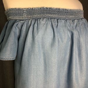 Denim off the shoulder top